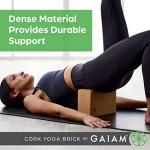 Gaiam Natural Cork Yoga Block - 4"x6"x9