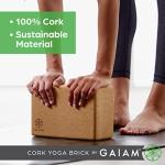 Gaiam Natural Cork Yoga Block - 4"x6"x9
