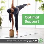 Gaiam Natural Cork Yoga Block - 4"x6"x9