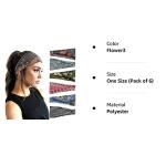 6 Pack Boho Wide Headbands for Women