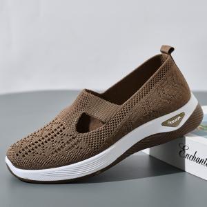 Breathable Women's Slip-On Knitted Sneakers