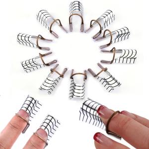 10 Pcs Reusable Aluminum Nail Art Extension Forms
