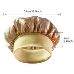 High Elasticity Satin Shower Cap for Women