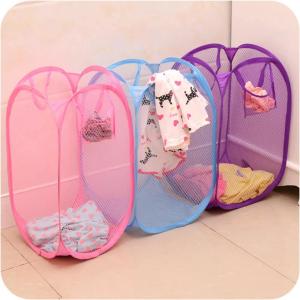 Folding Mesh Laundry and Toy Storage Basket