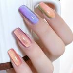 Cat Eye Gel Polish Set with Crystal Beads