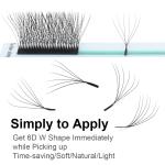 NAGARAKU W Shape Premade Fans Eyelash Extensions