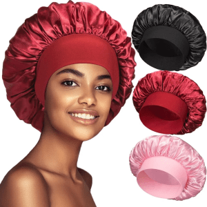 Satin Wide-Brim Sleep Hat for Women and Men
