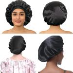 High Elasticity Satin Shower Cap for Women