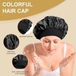 High Elasticity Satin Shower Cap for Women