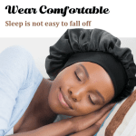 Satin Wide-Brim Sleep Hat for Women and Men