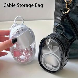 Mini Clear Zipper Bag for Earphones and Chargers