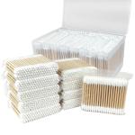 Round Cotton Swabs with Bamboo Sticks, 500/100 Count
