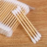 Round Cotton Swabs with Bamboo Sticks, 500/100 Count