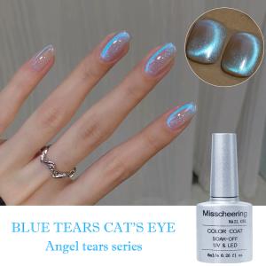 Blue Tear Cat Eye Magnetic Nail Polish Set