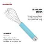 KitchenAid 10.5-Inch Gourmet Utility Whisk, Aqua Sky
