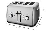 KitchenAid 4-Slice Toaster mit Hochhebel, Contour Silber