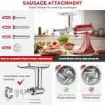 Fleischwolf & Edelstahl Raspelaufsatz für Kitchenaid