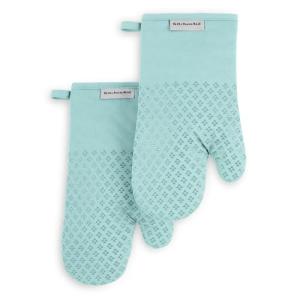 KitchenAid Asteroid Ofenhandschuhe 2er Set, Aqua