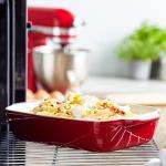 KüchenAid Rechteckige Keramik Backform mit Deckel