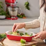 KüchenAid Rechteckige Keramik Backform mit Deckel