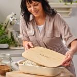 KitchenAid Rechteckige Backform mit Bambusdeckel 32 cm