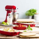 KüchenAid Rechteckige Keramik Backform mit Deckel