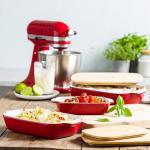 KitchenAid Rechteckige Backform mit Bambusdeckel 32 cm