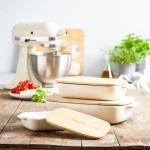 KitchenAid Rechteckige Backform mit Bambusdeckel 26 cm