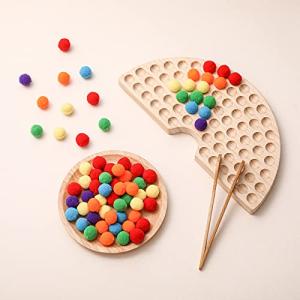Wooden Peg Board Beads Game for Toddlers