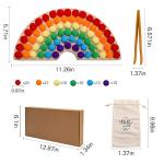 Wooden Peg Board Beads Game for Toddlers
