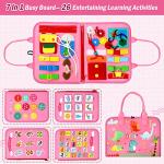 Qizfun Montessori Busy Board for Toddlers