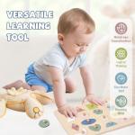 Montessori Wooden Shape Peg Puzzle for Toddlers