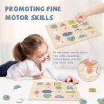 Montessori Wooden Shape Peg Puzzle for Toddlers