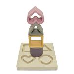 Beige Silicone Shape Sorter Puzzle for Toddlers