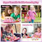Qizfun Montessori Busy Board for Toddlers