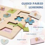 Montessori Wooden Shape Peg Puzzle for Toddlers