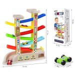 Montessori Car Ramp Toy with 6 Cars