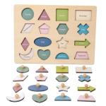 Montessori Wooden Shape Peg Puzzle for Toddlers