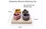 Beige Silicone Shape Sorter Puzzle for Toddlers