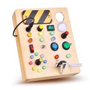 TOMYPONY Montessori Busy Board with 17 LED Lights