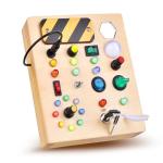 TOMYPONY Montessori Busy Board with 17 LED Lights