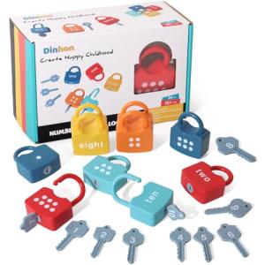 Dinhon Kids Matching Locks and Keys Learning Toy