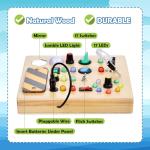 TOMYPONY Montessori Busy Board with 17 LED Lights