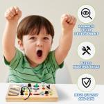 TOMYPONY Montessori Busy Board with 17 LED Lights