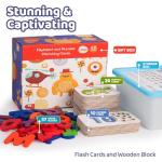 Wooden Alphabet Flash Cards & Letter Puzzle