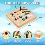 TOMYPONY Montessori Busy Board with 17 LED Lights