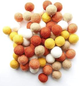 Mini Felt Ball Set for Fall Crafts