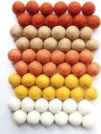 Mini Felt Ball Set for Fall Crafts