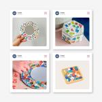 Kids Mosaic Art Kit with Tangram and Craft Supplies