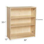Birch Bookcase with Adjustable Shelves for Kids